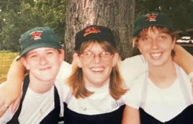 Three teens at camp