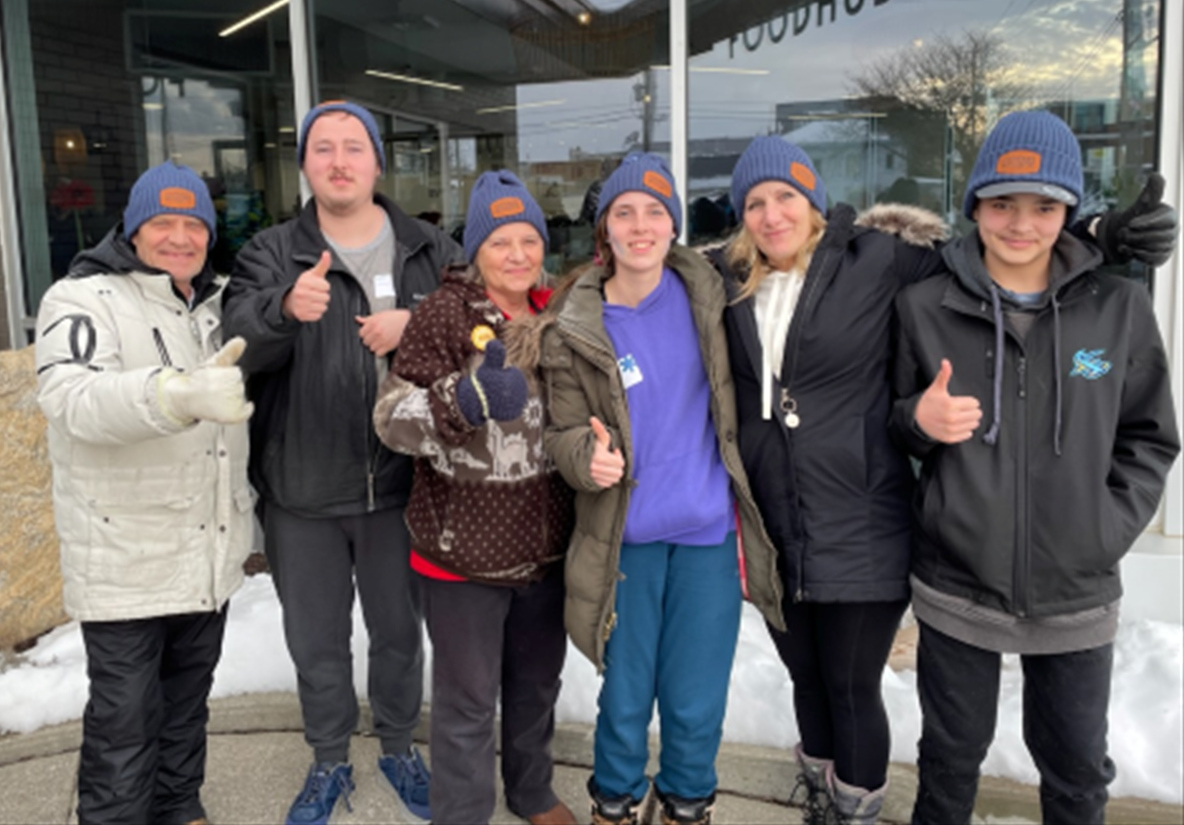 A very cold group at the fundraiser
walk