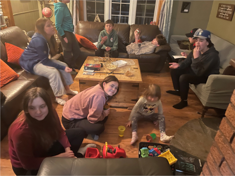 Gathered in the living room