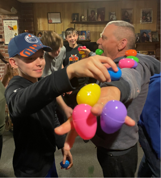 Loading up the Easter eggs