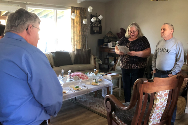 Wendy explains the meal to guests