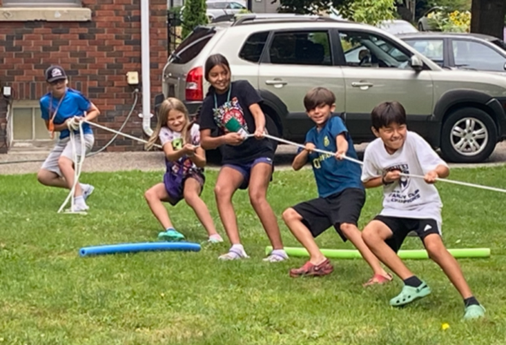 Games outside on the lawn