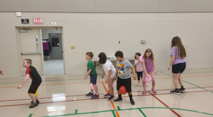 Playing in the gym