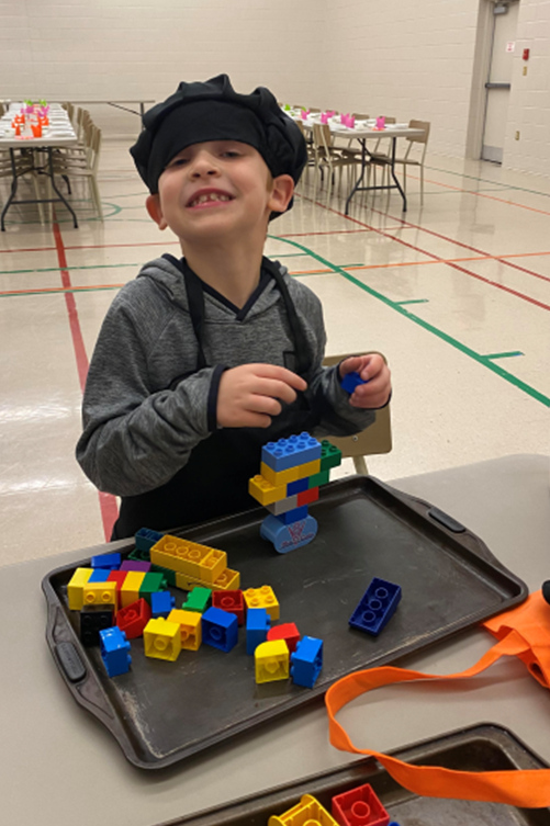 Building with mixed-up pieces