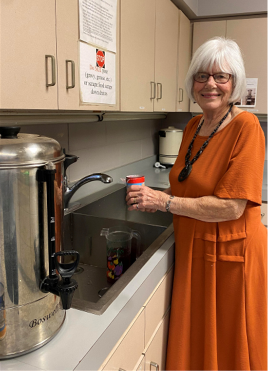 Marianne in the kitchen
