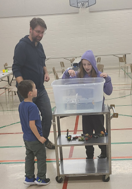 The kids experimenting