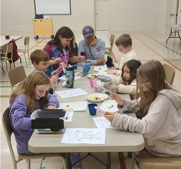 Working at the table