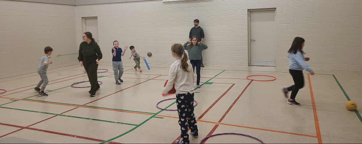 Playing games in the
		gym