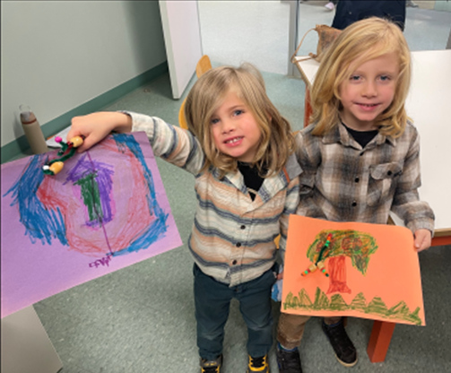 Showing off their art