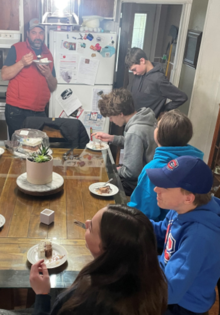 Shawn Broughton taught the youth about
		hunting