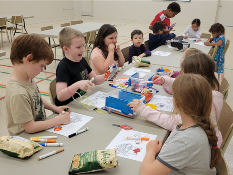 Colouring at the table